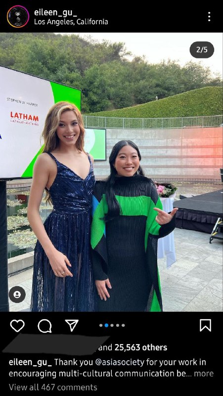 完了，这下谷爱凌真辱华了谷爱凌和尚气女主合影，并配文