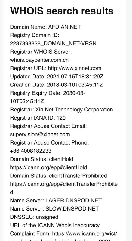 爱发电网站疑似被查封，域名被中共clientHold被查封的原因可能是有人将爱发电当成类似Pixiv Fanbox、Fantia、OnlyFans和Patreon的付费色情网站，在网站上传色情作品（一般是自己做的）获得报酬被发现了爱发电网站疑似被查封，域名被中共clientHold被查封的原因可能是有人将爱发电当成类似Pixiv Fanbox、Fantia、OnlyFans和Patreon的付费色情网站，在网站上传色情作品（一般是自己做的）获得报酬被发现了