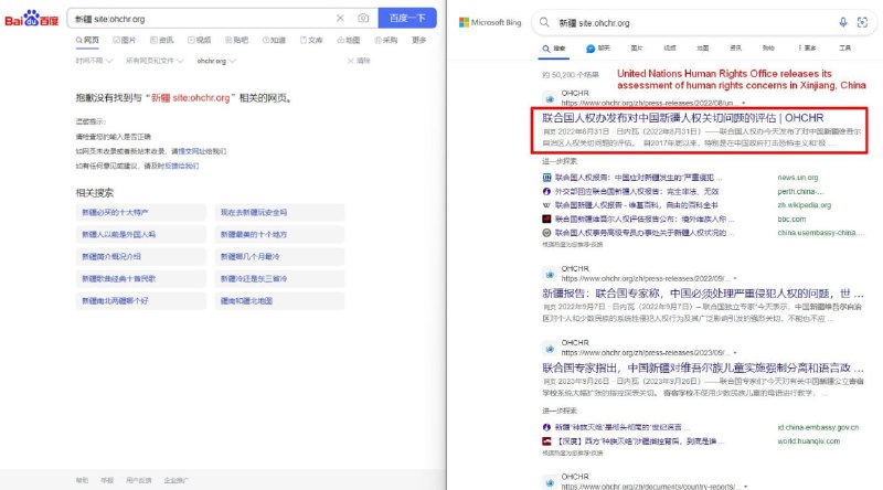 我们与联合国人权理事会就中国的维吾尔议题进行接触，并向他们提醒中华人民共和国的网络审查了联合国网站的资讯
