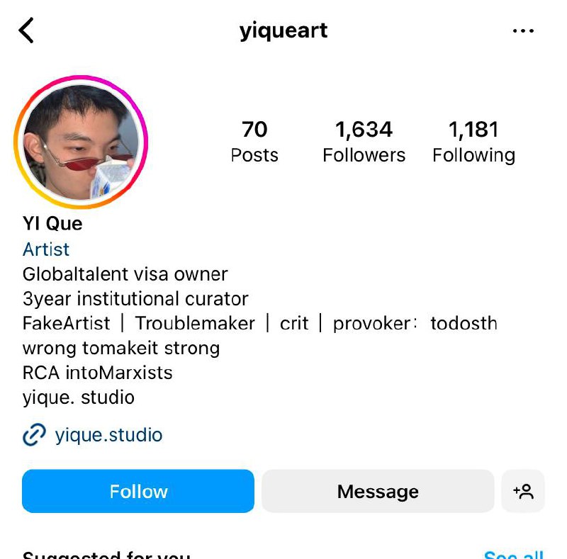 这是刷墙小留的ins主页