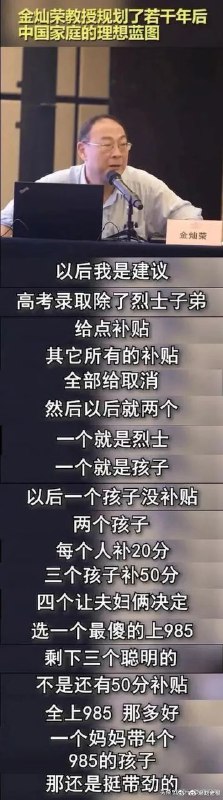 金灿荣谈生育率低下（1）