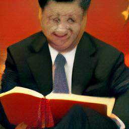 Xi Jinping reading a bookBy @DALLEminiBotBy