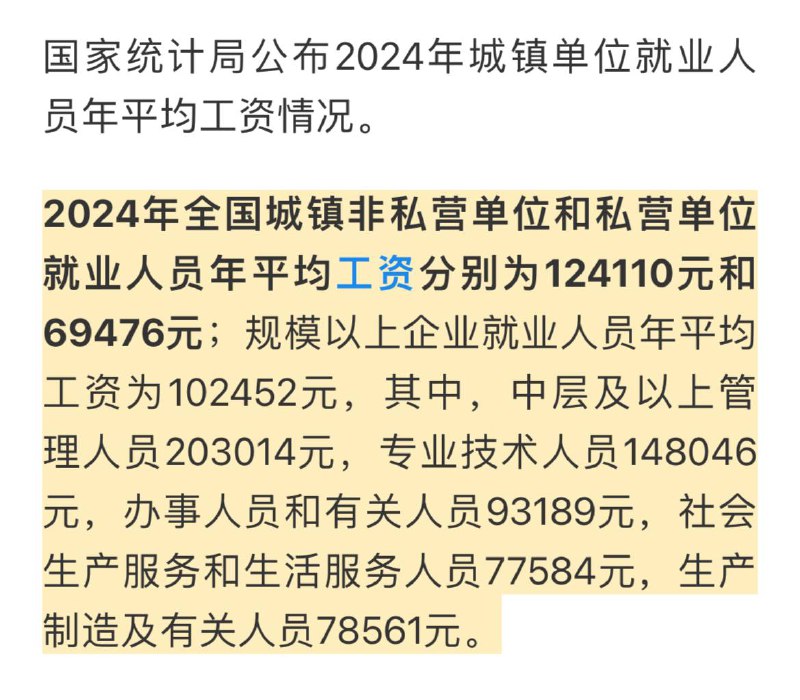 2024平均工资出炉