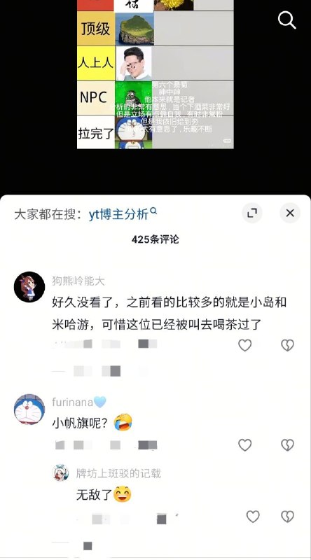 头像、昵称、评论疑似