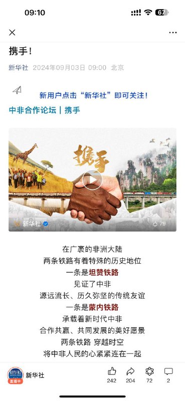 携手！大国风范！拆那真是负责任的大国！就爱给黑哥捐钱修黑轨By