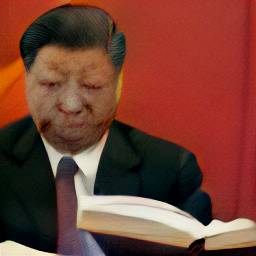 Xi Jinping reading a bookBy @DALLEminiBotBy