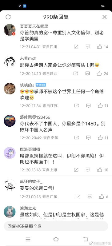 粉红为了反美支持伊朗神棍By