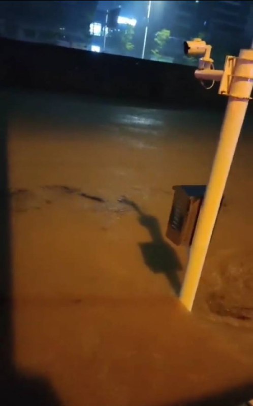 洪水中屹立不倒岿然不动的摄像头，即使大洪水来了，老大哥依然在看着你