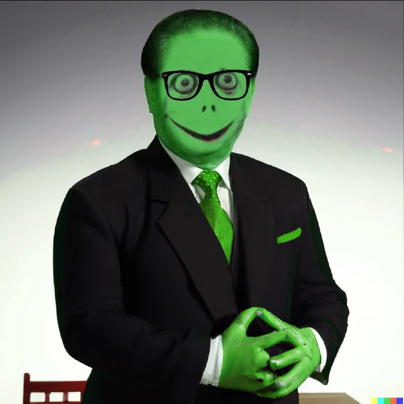 正逢江泽民嗝屁一周年之际，以某张蛤蟆图的半身照为模板，使用OpenAI的DALL·E处理图像，生成了其余部分的照片