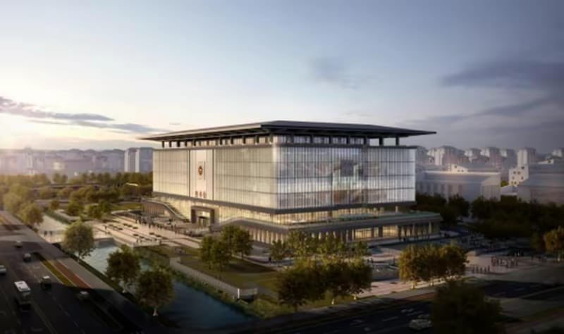 这是雄安新区的图书馆的概念图