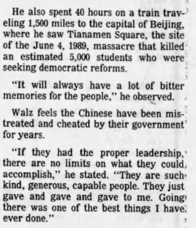 民主党的副总统候选人 Walz