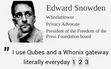 #编程随想 #斯诺登赛博难民新手包消息来自Mastodon嘟友Capitalist-Communist (@[email protected])btw斯诺登强烈推荐GrapheneOS（Google Pixel专属），电脑独立固态硬盘安装QubesOS+WhonixBy
