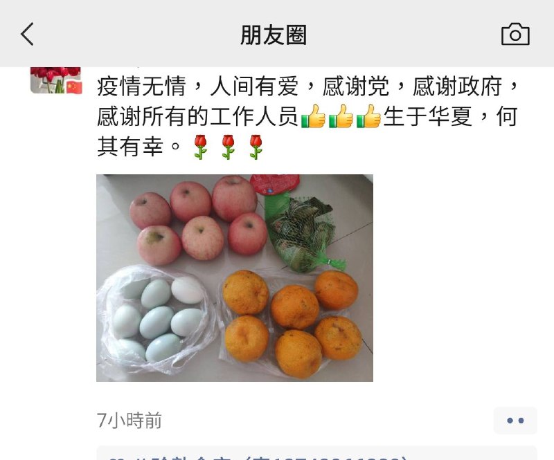 小小县城，几个水果鸭蛋粽子就把折腾了大半个月的百姓感动的要高潮，不要忘了是谁让你们出不了门吃不上饭天天捅嗓子的