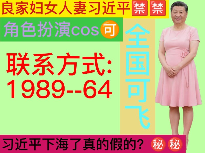 习近平卖淫广告小粉红们馋哭了😎 匿名投稿