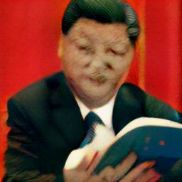 Xi Jinping reading a bookBy @DALLEminiBotBy