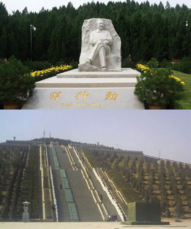 習皇陵比肩秦皇陵了😂 习陵占地4万亩（约2,660多万平方米），等于1/3个香港岛