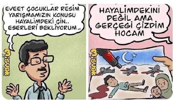 近日，为庆祝支土建交50周年，支那驻土耳其大使馆与土耳其教育部联合举办了“Hayalimdeki Cin（我想象的中国）”高中生绘画大赛，得到了土耳其高中生们的积极响应