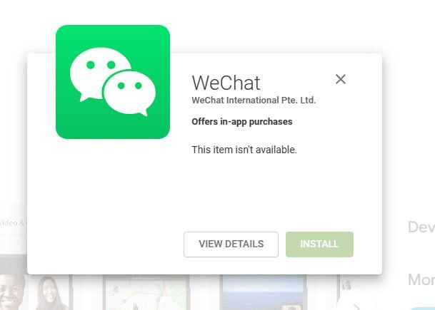 #WeChat  #微信  #脱钩最近，许多网友反映，WeChat（微信）疑似已从Google Play Store下架，未安装用户无法搜索到WeChat，已安装用户的商店页面显示WeChat「无法购买或下载」