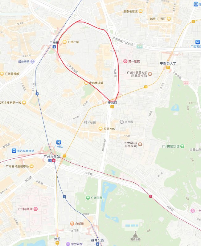 广州白云区政府低价收购旺地，村民大会否决方案！  广州三元里村距离广州火车站仅1公里，周边配套优越，前后均有地铁站