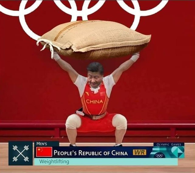奥运竞赛场上二百斤麦子不换肩😁