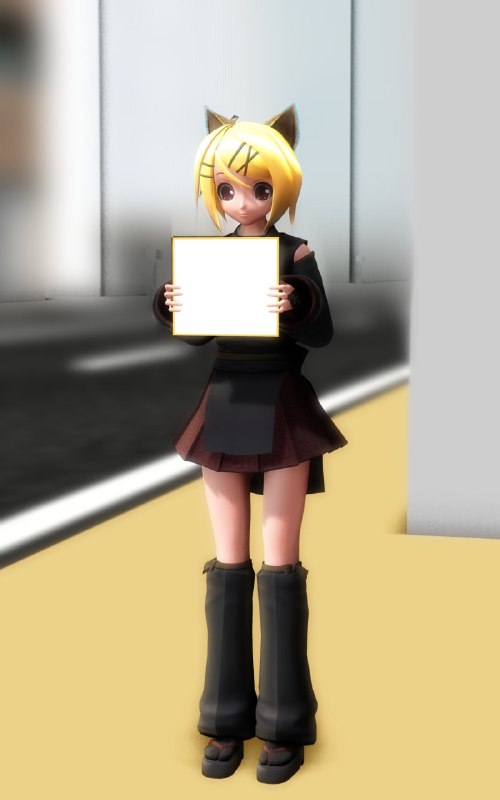 MMD模型举白纸已获得作者许可，Source