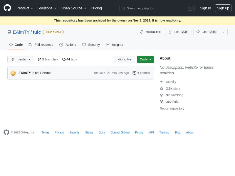 TUIC也存档跑路了网页快照#大跑路时代