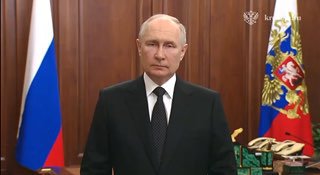 普京开始向全国发表讲话 （俄罗斯内战爆发）我们正在争取留在俄罗斯这个有著千年曆史的国家的权利