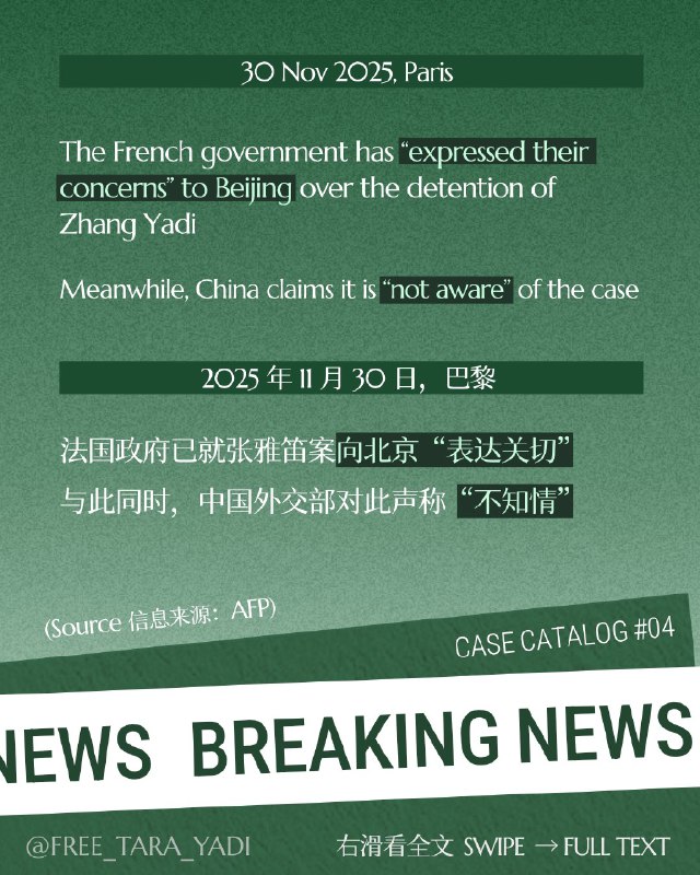 ❗️法國政府已就張雅