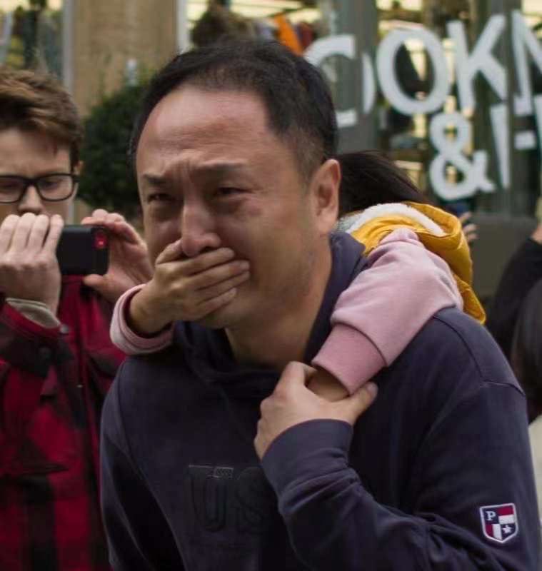 上海市民抗议的一幕