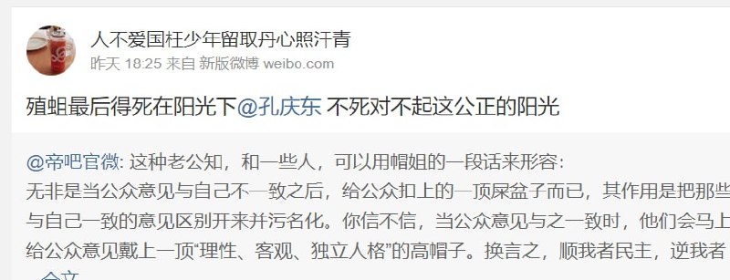 蛆头孔庆东 喜得大汉奸称号蛆头孔庆东 喜得大汉奸称号