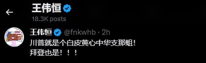 走线人士王伟恒，天天给墙内发美国丑闻，特意摆拍小粉红爱看的润人悲惨故事