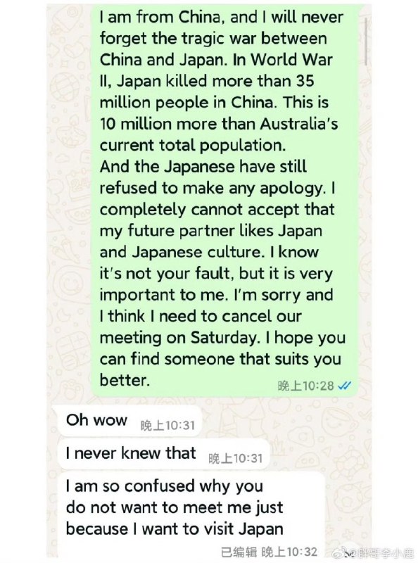 一名小红书网友取消了和澳洲小哥哥的约会，原因是