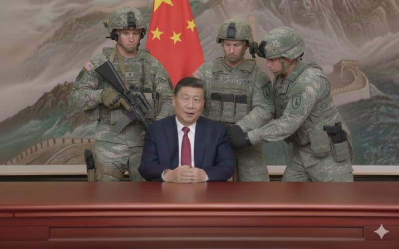 美军抓习近平（Gemini生成）