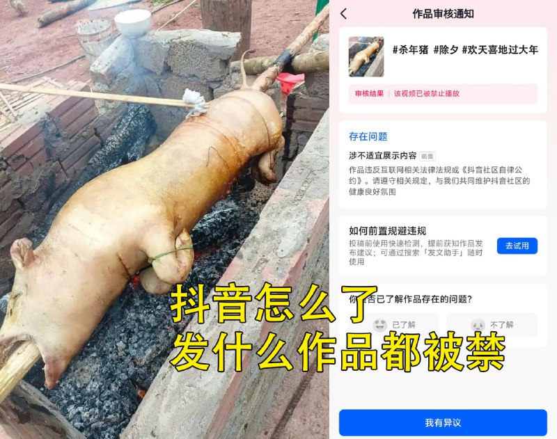 过年，杀猪视频被禁�