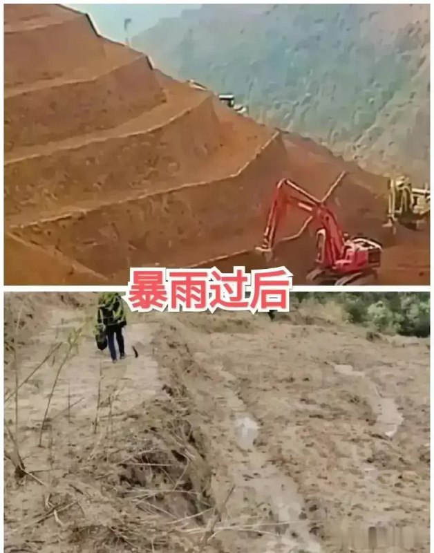 水稻上山的结局，暴雨=泥石流，没树林=沙尘暴水稻上山的结局，暴雨=泥石流，没树林=沙尘暴