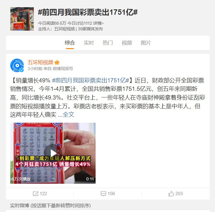 经济下行，彩票红火，追求一夜暴富的人翻倍