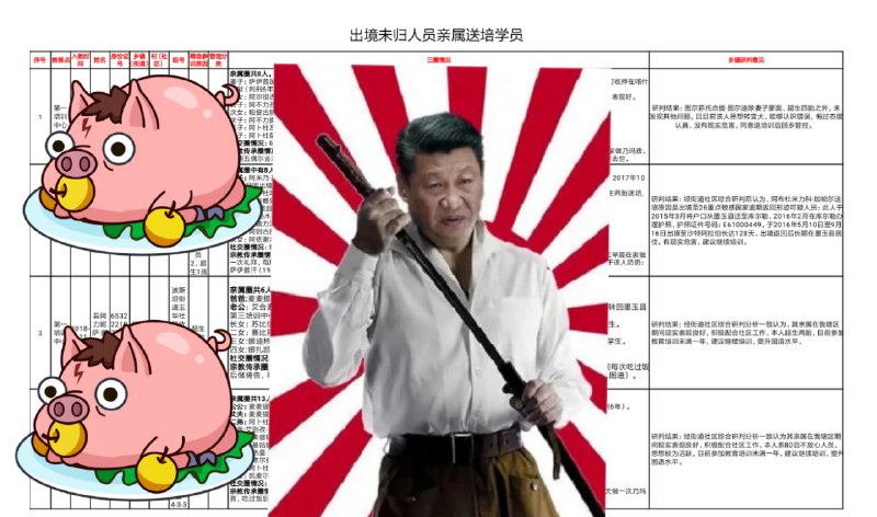 政府对新疆人的监控，真的是祖宗八代还有社交关系都查的清清楚楚，还有很多新疆人被列为监控的原因居然是留胡须蒙面办护照这种 相关链接