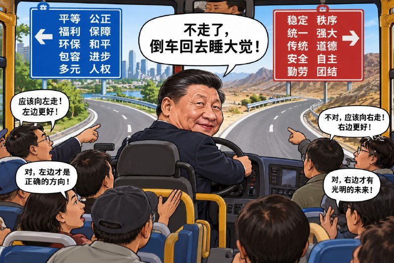 在中华人民共和国要向左走还是向右走的关键历史时刻，习主席做出了一个英明的决定