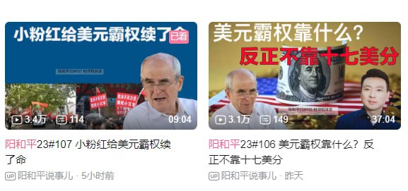 洋大人在b站亲自批评小粉红和康辉经济学