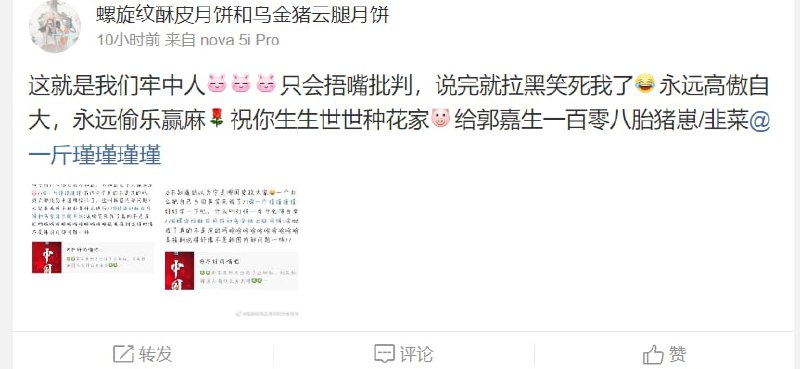 如何评价粉圈集美现在骂人都是 诅咒你生在中国，还生小孩By