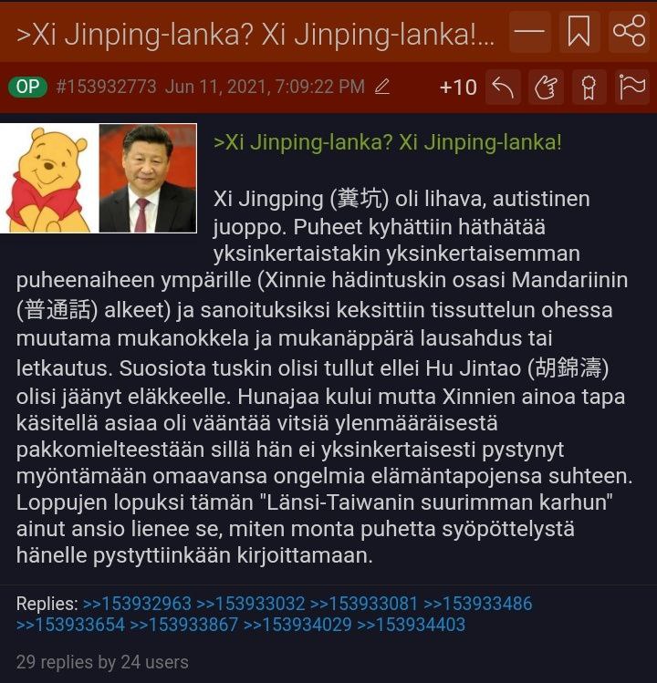 there's a thread mostly for discussing about Xinnie, I recommend checking it out. you can post here without any censorship, only pornography is not allowedlink→