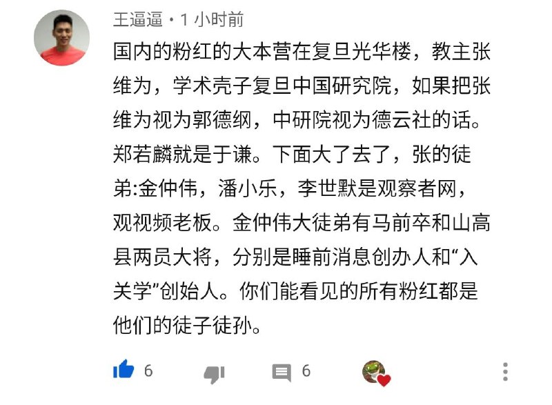 评论区里关于观察者网、国师张维为以及小粉红蛆窝的爆料评论区里关于观察者网、国师张维为以及小粉红蛆窝的爆料