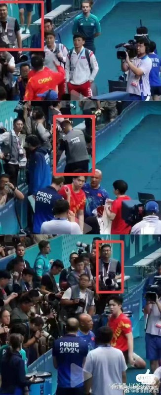 王楚钦球拍被踩事件，经过网友仔细分析对比，是中国浙江日报记者姚颖康故意踩踏，严查这个大汉奸！🫡By