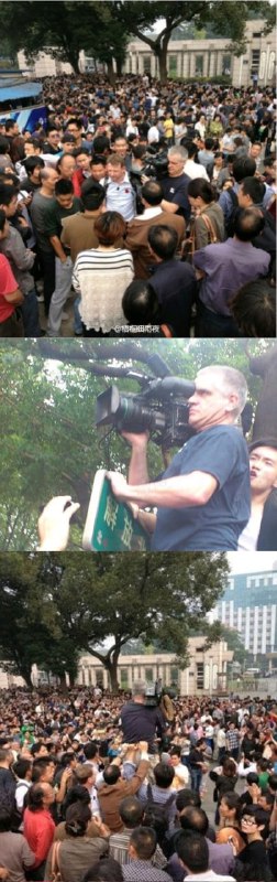 🔰德国之声记者在河南做新闻报道时，遭遇当地义和团围攻，有人说要打死他，还有人说要拷上他‼️随行的女翻译被人肉搜索，随后被网络暴力（各种不堪入目的谩骂以及死亡威胁等）‼️😲😱🔰共青团中央也发微博，发动当地群众随时监控并汇报外国记者的行踪