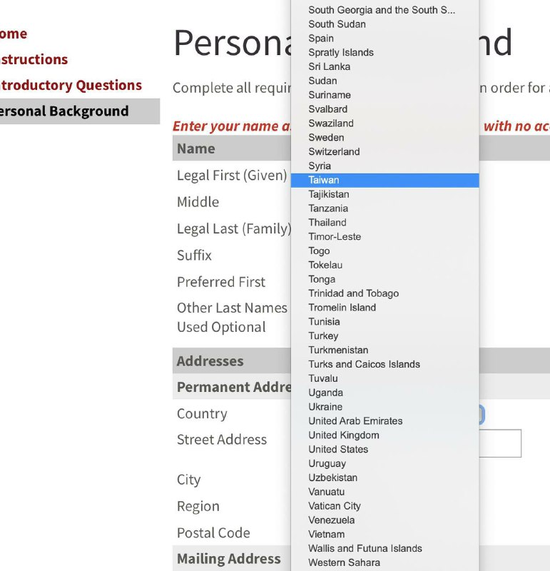 有热心爱国🇨🇳网友发现，斯坦福大学的官网上，在提交入学申请选择国籍时，居然把台湾单独列为一个国家，和中国并列！#斯坦福大学辱华#抵制辱华学府斯坦福