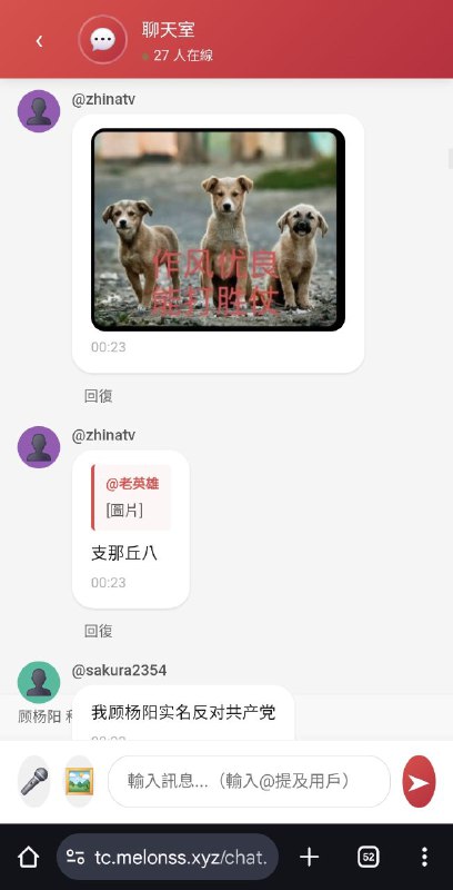 目前在所谓的“台湾投诚”网站的聊天室，习近平、彭丽媛等人的身份信息到处流传，中国共产党残害人民的真相不断曝光，调侃讽刺解放军的meme图不断散布……这个聊天室成为了难得的没有任何言论审查的华人言论自由世外桃源！链接