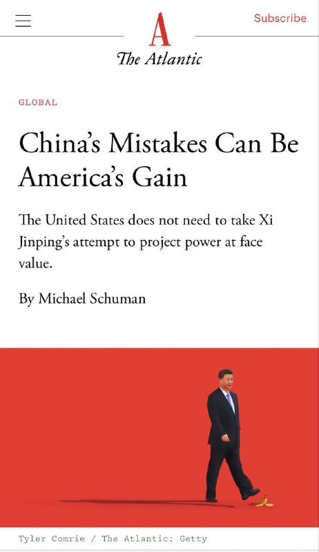 前几天《大西洋月刊》的文章，习如果连任，受益者是美国😂前女友马迎新