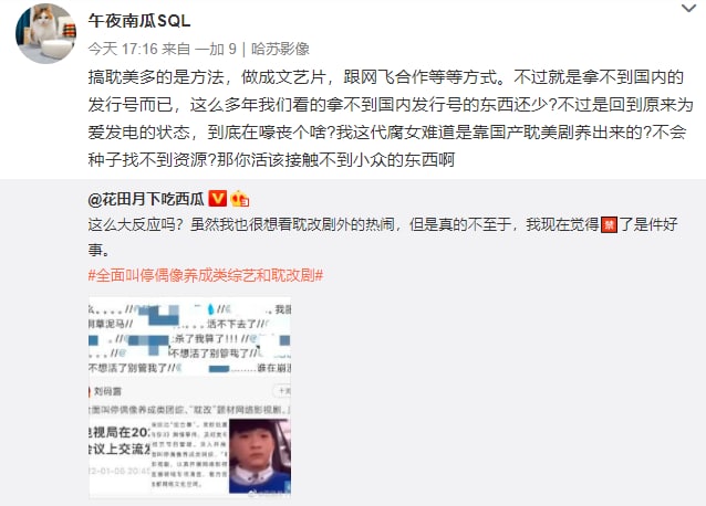 施泽楠就此事发表对网络自由的看法