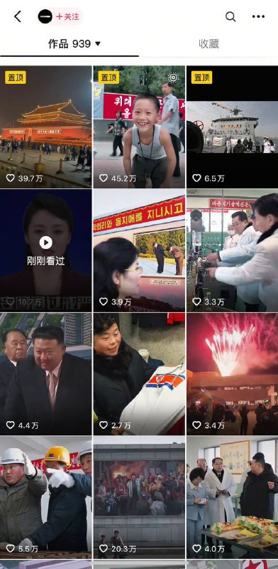 抖音博主巴博斯，发布了九百多条朝鲜的剪辑视频，贡献了数月的将军梗，短短几月便吸粉上百万