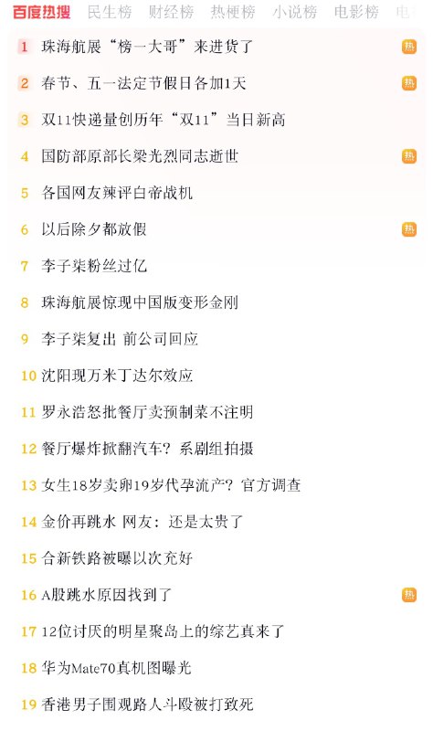 奇怪为什么百度没有这次珠海热搜 是谁在背后压呢😁投稿By